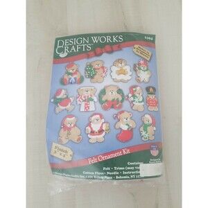 Design Works Felt Ornament Applique Kit 13/Pkg Mary Maxim #10891 New
